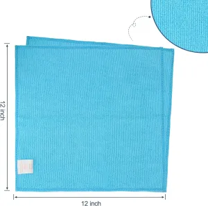 Microfiber Cleaning Cloth,All-Purpose Cleaning Rags,Reusable and Lint Free Towels,for Kitchen,Furniture,Auto,Window,12X12-Inch,Assorted Color