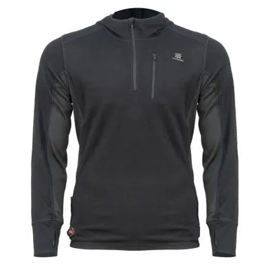 Mobile Warming Mens Merino Heated Base Layer Shirt Black