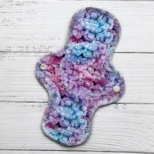 Moderate Absorbency Reusable Pads: Hydrangea