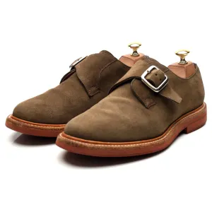 'Moorby' Light Green Suede Monk Strap UK 6 G