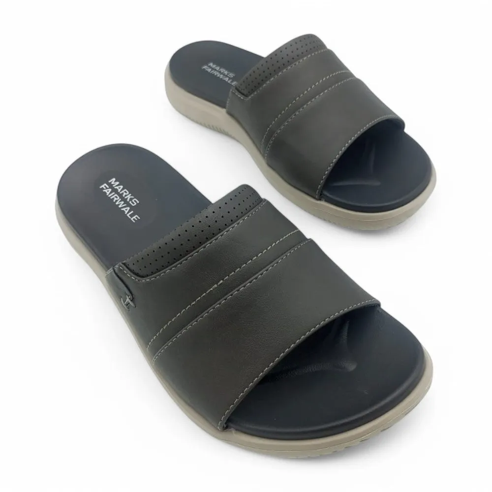 Mova Comfort Broad Strap Slippers 6010 – Grey