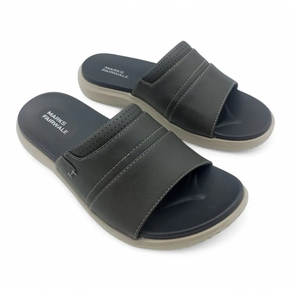 Mova Comfort Broad Strap Slippers 6010 – Grey