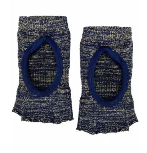 MoveActive Toeless Non Slip Grips Socks - Navy and Gold