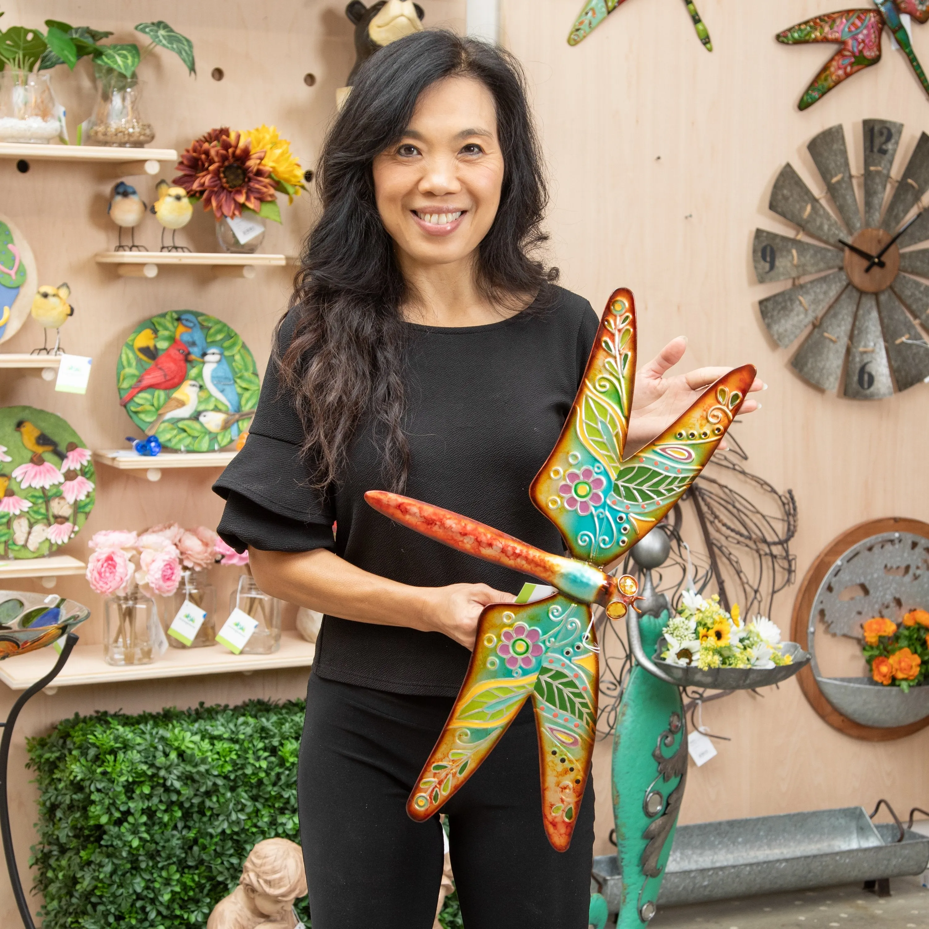 Multi-Color Boho Dragonfly Metal Wall Décor,8om0009a