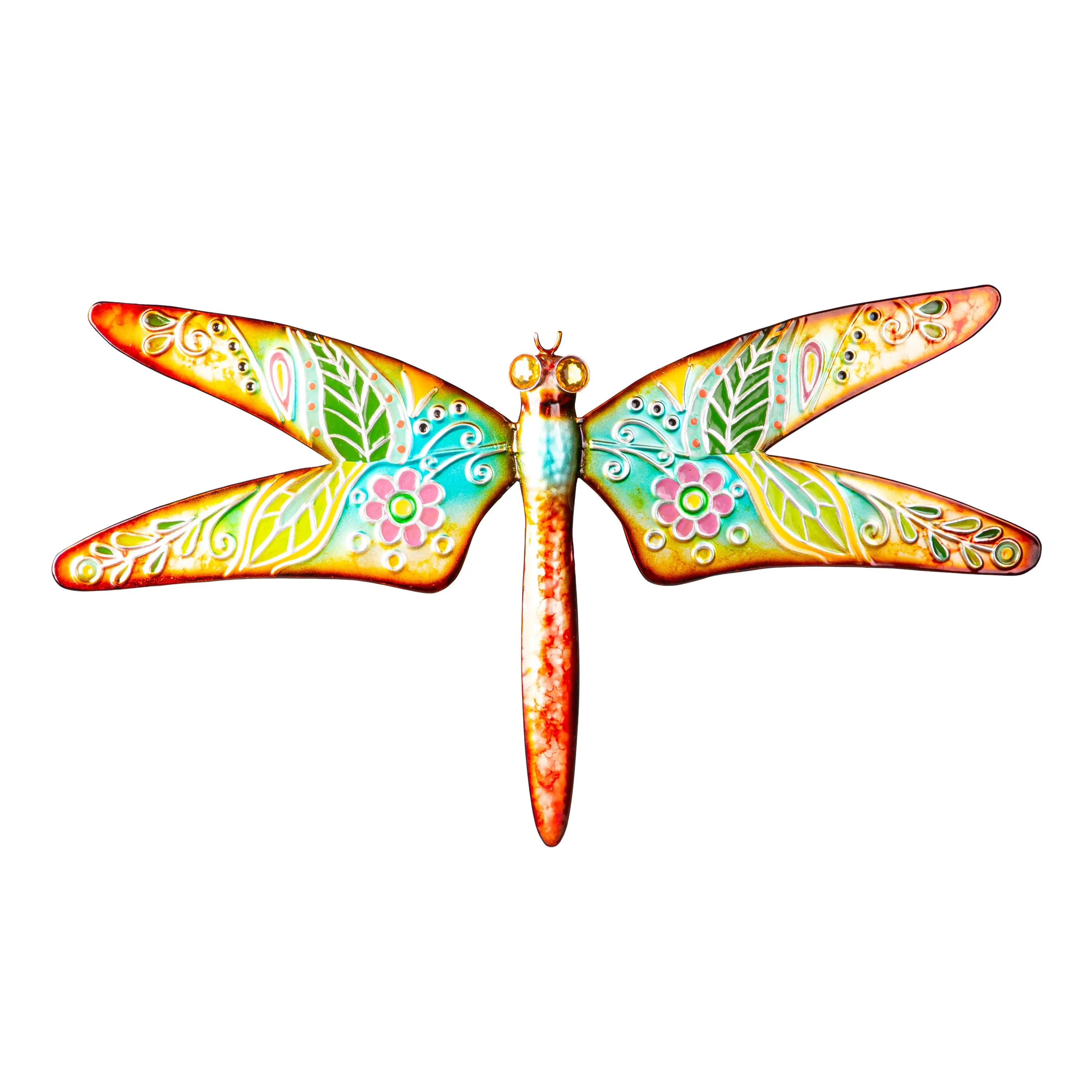 Multi-Color Boho Dragonfly Metal Wall Décor,8om0009a