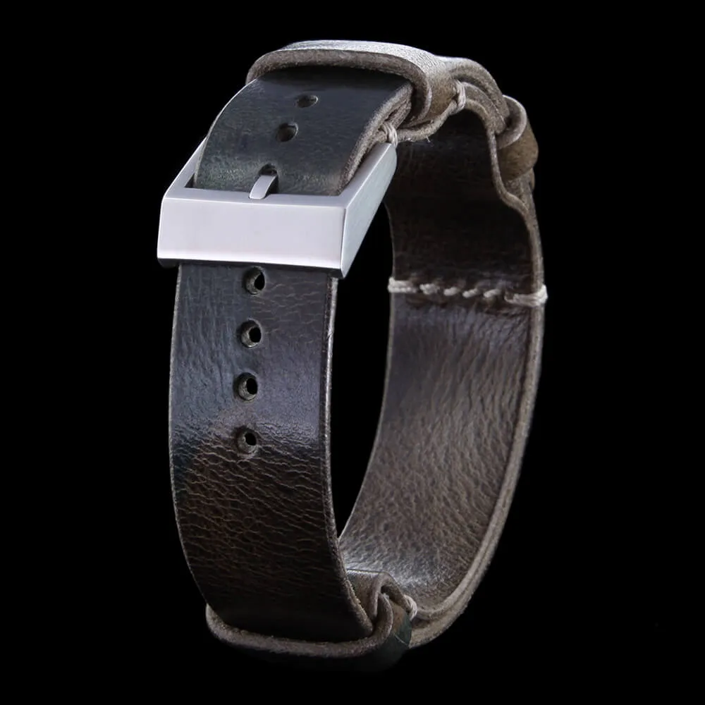 NAT2 Leather Watch Strap, Military 107