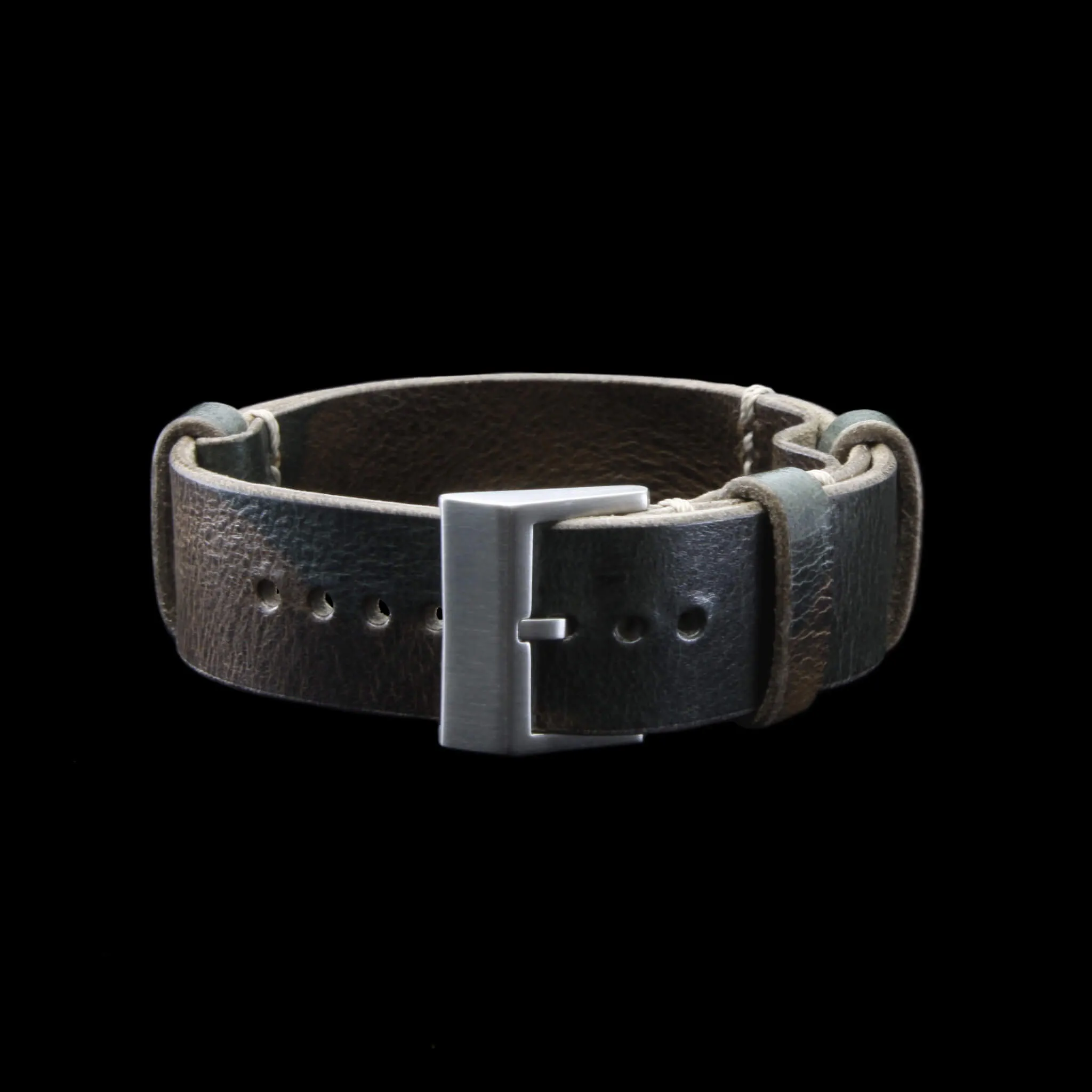 NAT2 Leather Watch Strap, Military 107