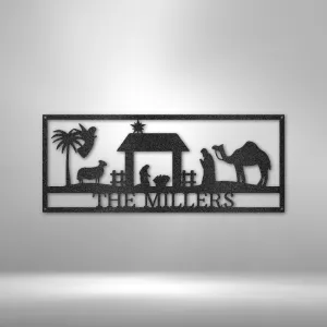 Nativity Monogram - Steel Sign