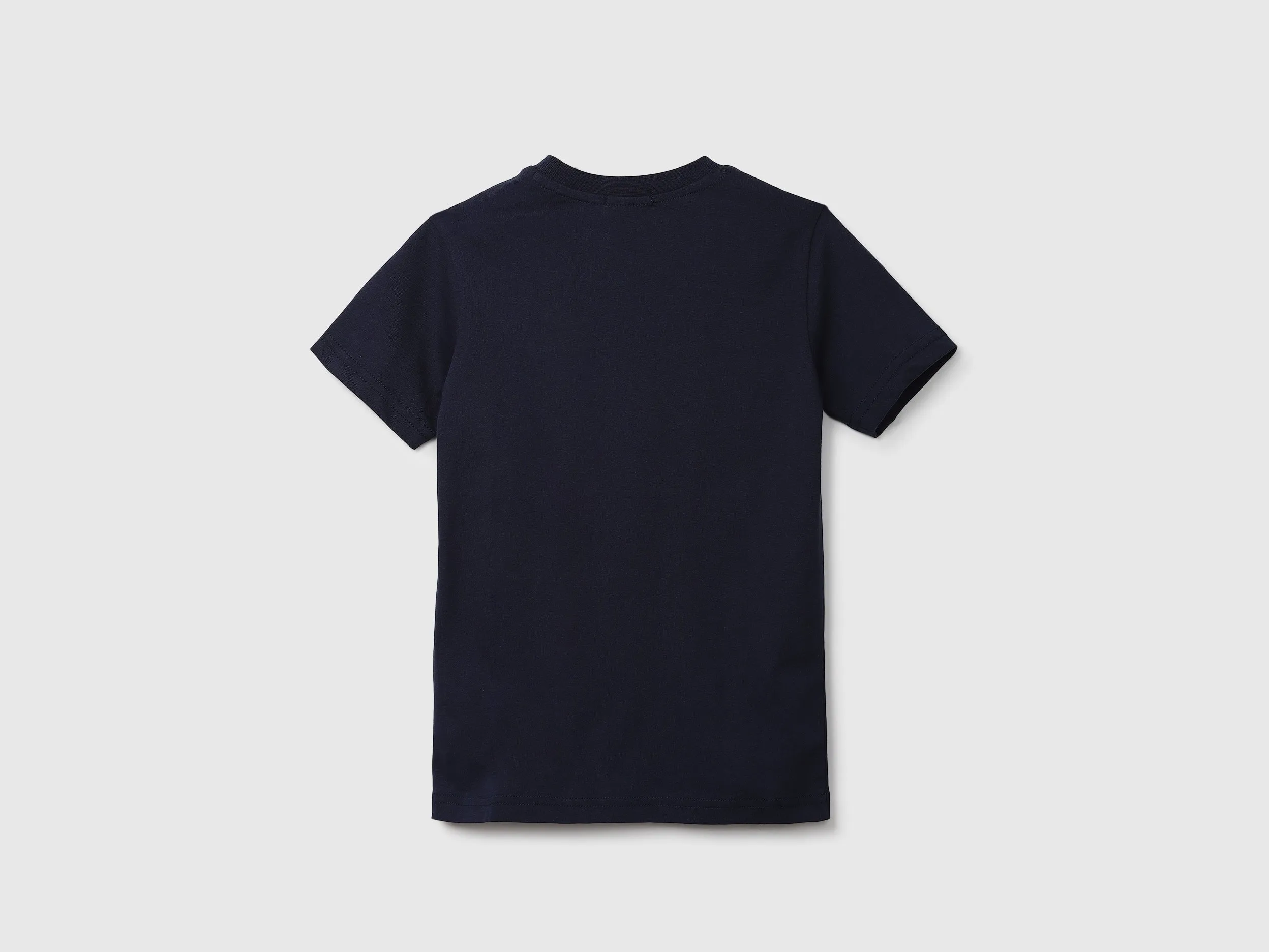 Navy Blue Embroidered T-Shirt