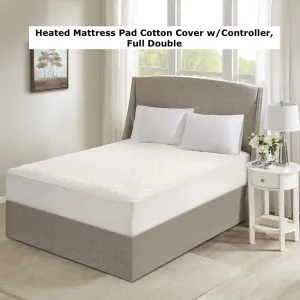 New Beautyrest Heated Mattress Pad Cotton Cover, Full Double White! features 20 heat settings that provide maximum warmth and comfort as well as a 10-hour shut-off timer for safety. Retails $148 