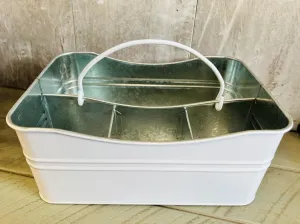 New Hometrends metal 4 compartment Tray with handle! Great for indoor/outdoor decor