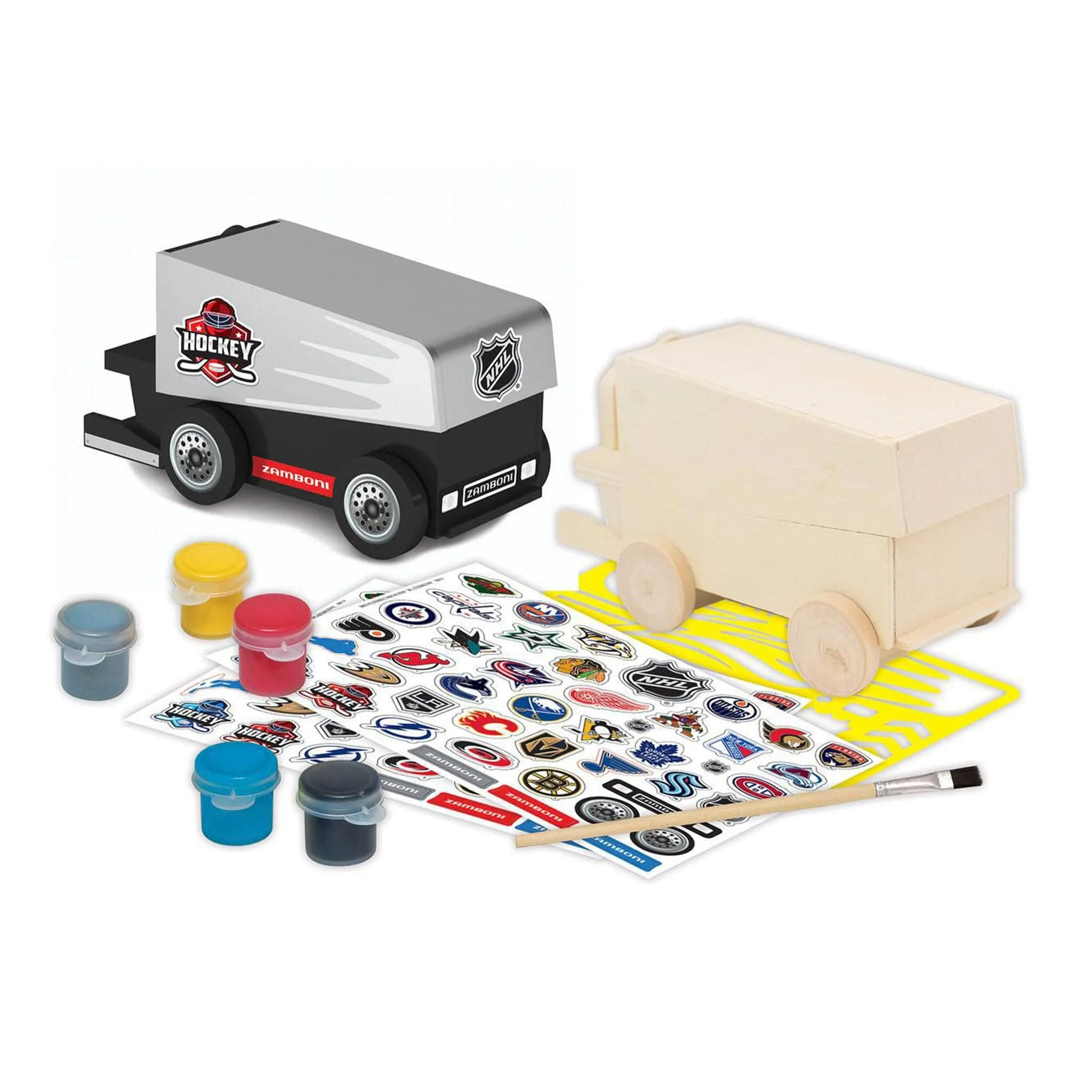NHL Zamboni Wood Craft Paint Kit