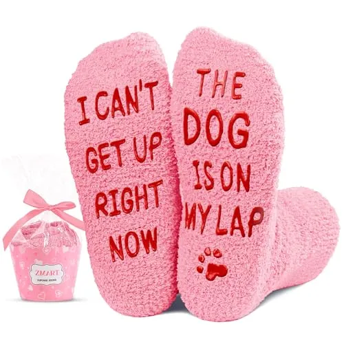 Novelty Fuzzy Dog Socks for Big Girls Teen Teenager Silly Kids Socks, Funny Gifts for Girls, Gifts for 7-10 Years Old Girl