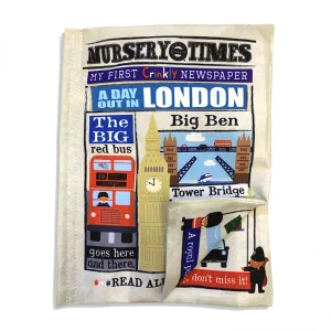 Nursery Times Crinkly Newspaper - Busy day in London