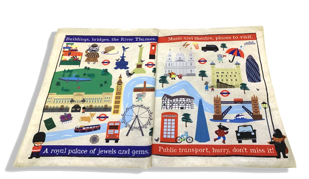 Nursery Times Crinkly Newspaper - Busy day in London