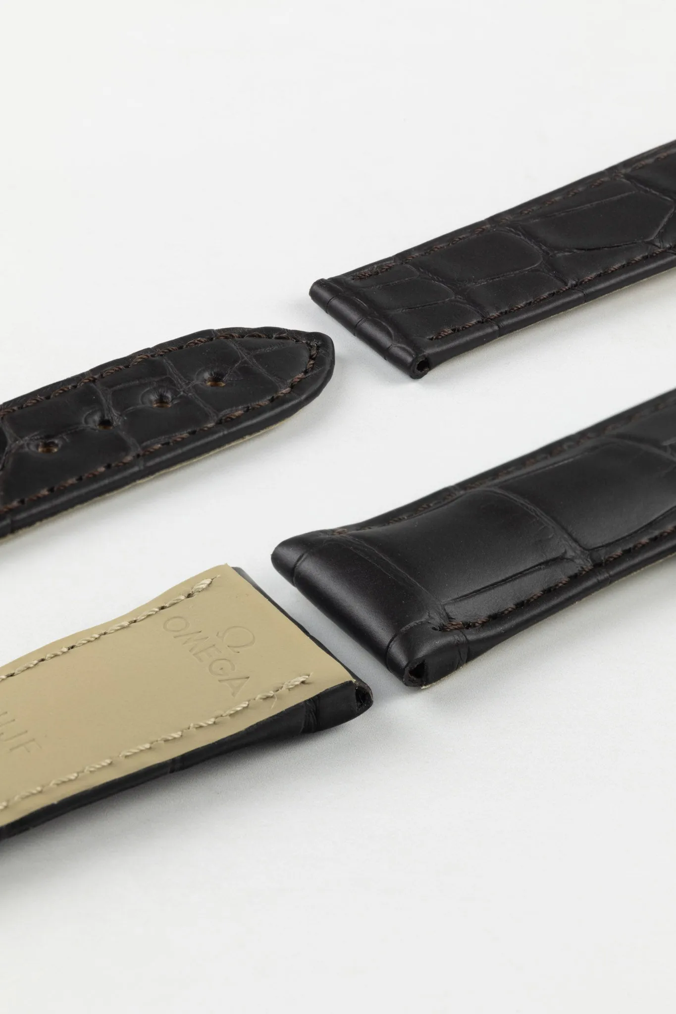 OMEGA "Aqua Terra" Genuine Alligator 20mm Watch Strap in BROWN – 98000276