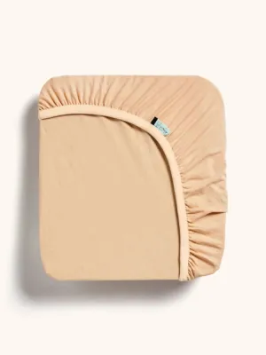 Organic Crib Fitted Sheet - Wheat