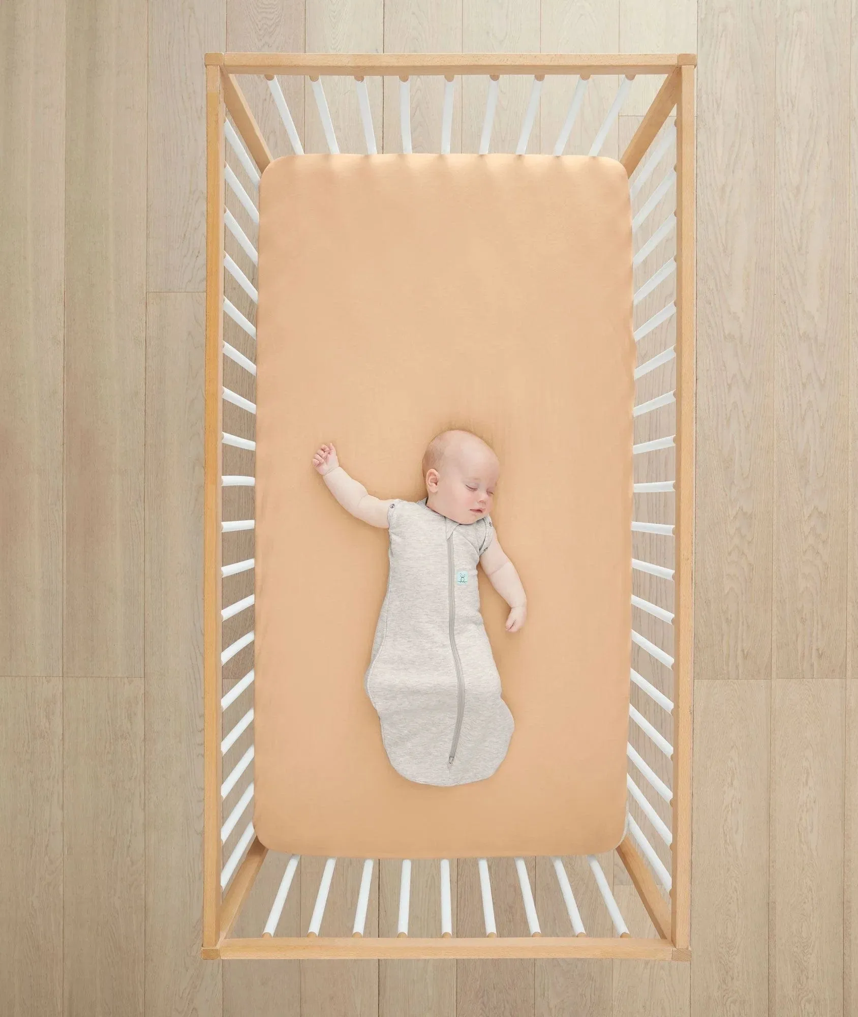 Organic Crib Fitted Sheet - Wheat