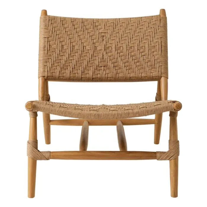 Outdoor Chair And Foot Stool Laroc - Natural Teak