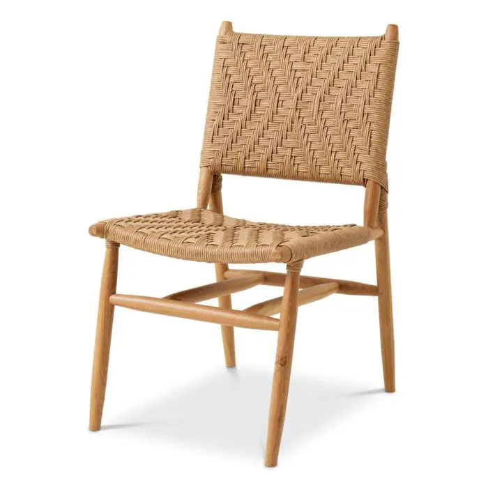 Outdoor Dining Chair Laroc Set Of 2 - Natural Teak