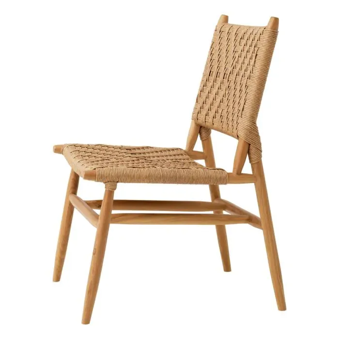 Outdoor Dining Chair Laroc Set Of 2 - Natural Teak