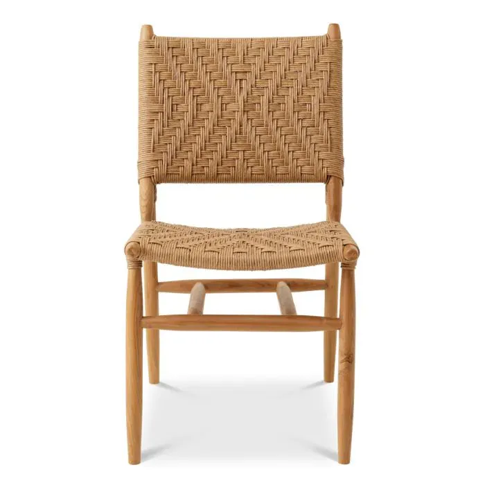 Outdoor Dining Chair Laroc Set Of 2 - Natural Teak