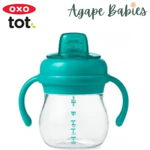 OXO Tot Grow Soft Spout Cup With Removable Handles 6oz/150ml 4m  - Teal