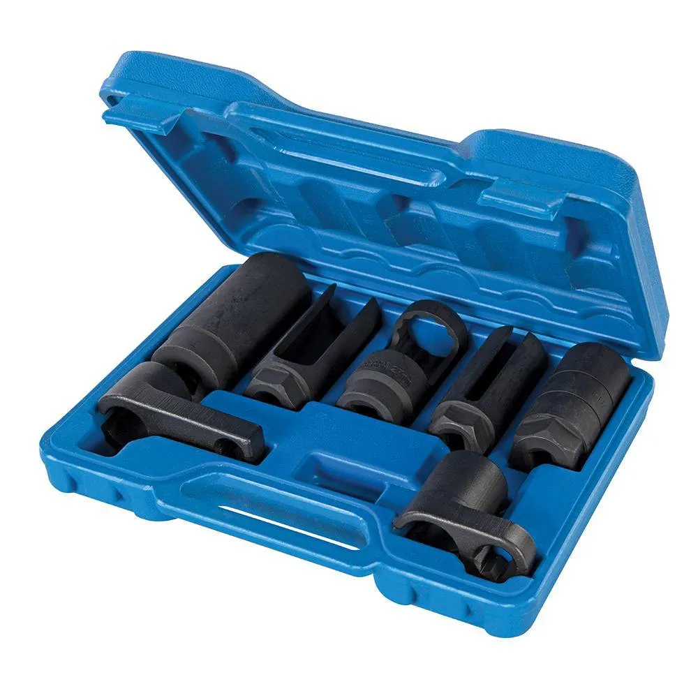 Oxygen Sensor Socket Set   Storage Case 7pc Silverline 366737 TT