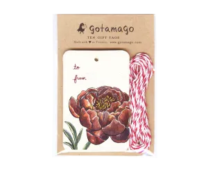 Peony Gift Tags, Set of 10