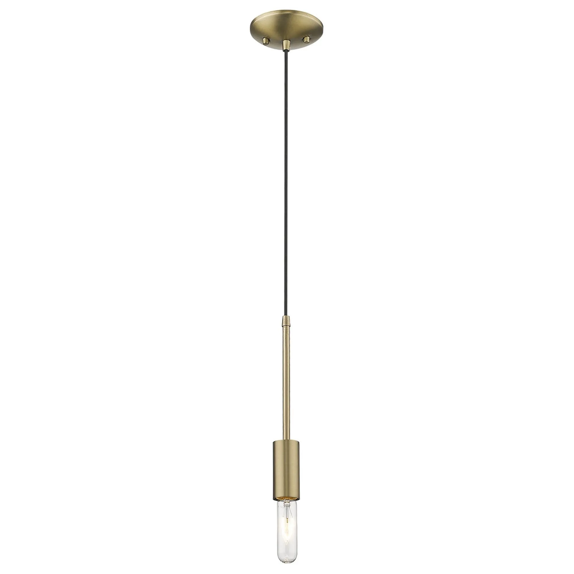 Perret 1-Light Aged Brass Mini Pendant