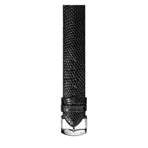 PHILIP STEIN Signature Black Lizard-print Strap Size 2