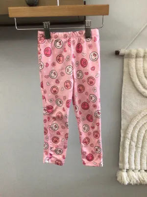 Pink Smiley Legging 3T