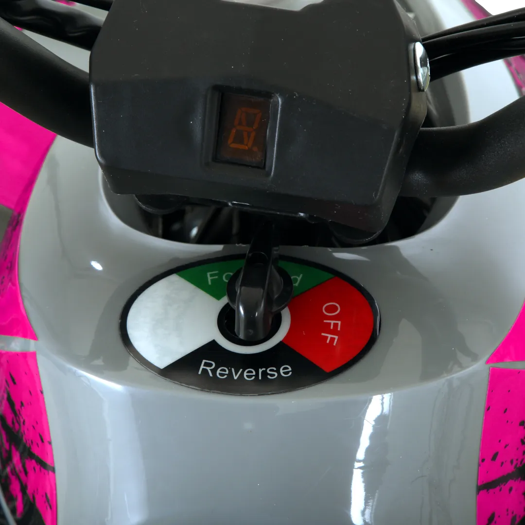 Pioneer 1200W Kids ATV 4 Wheeler with 14" Tires - Pink