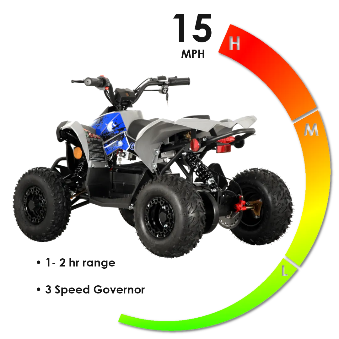 Pioneer 1200W Kids ATV 4 Wheeler with 14" Tires - Pink