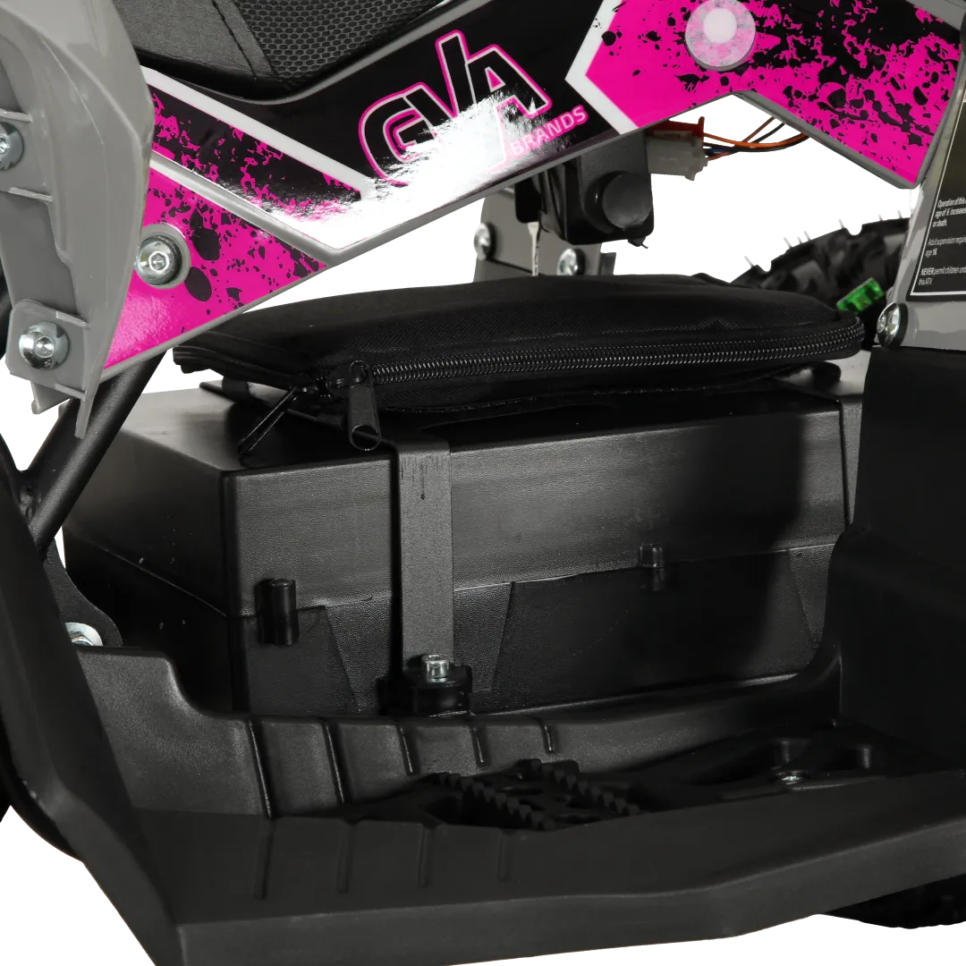 Pioneer 1200W Kids ATV 4 Wheeler with 14" Tires - Pink