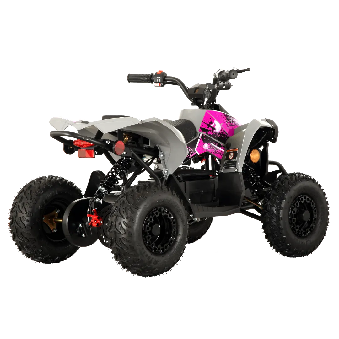 Pioneer 1200W Kids ATV 4 Wheeler with 14" Tires - Pink