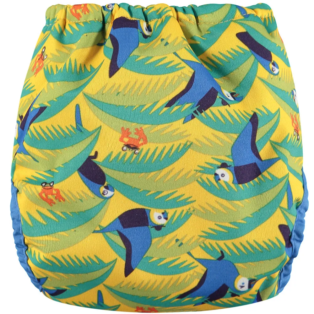 Pop-In Single Printed Nappy Bamboo Parrot