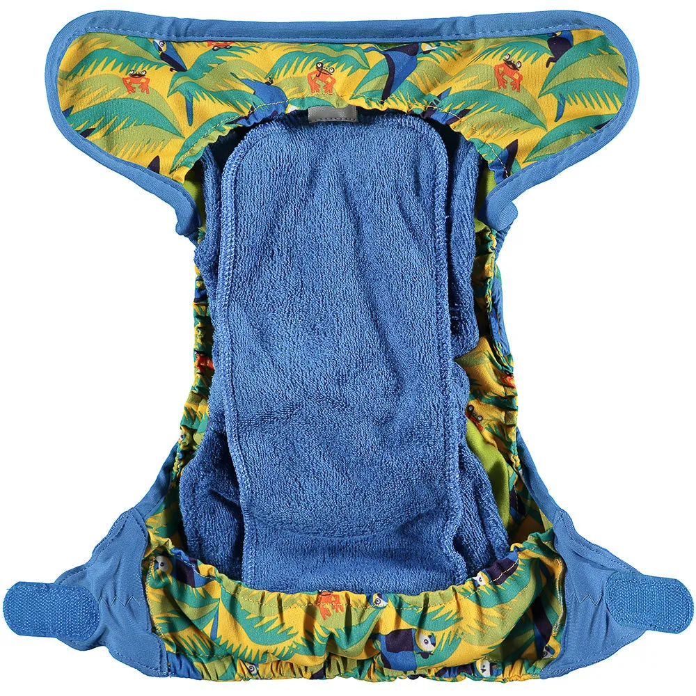 Pop-In Single Printed Nappy Bamboo Parrot