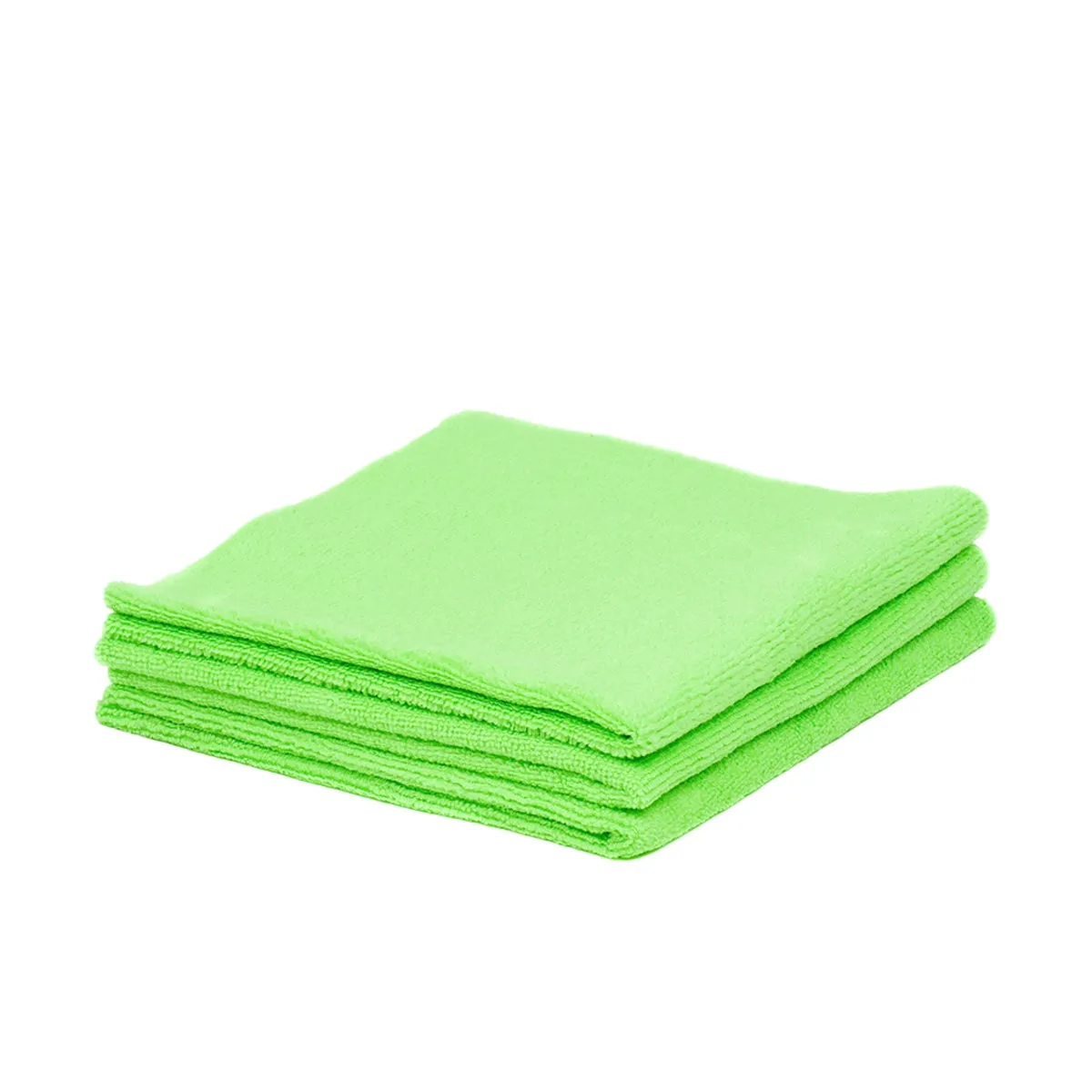Poshlyf Microfiber Cloth Edgeless Ultrasonic Cut 40cm x 40cm Green 380 GSM