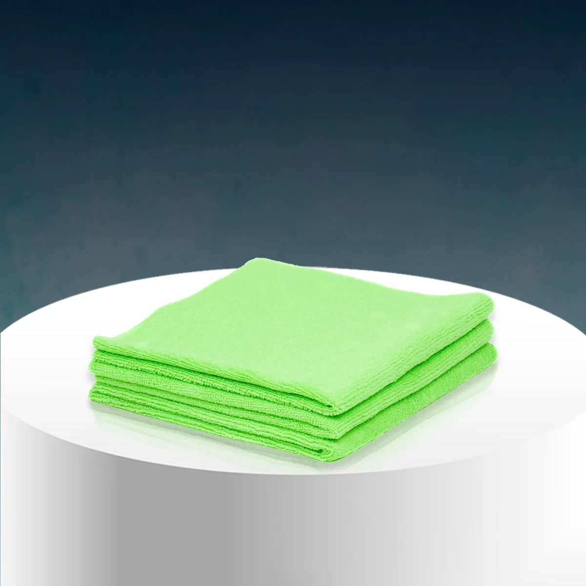 Poshlyf Microfiber Cloth Edgeless Ultrasonic Cut 40cm x 40cm Green 380 GSM