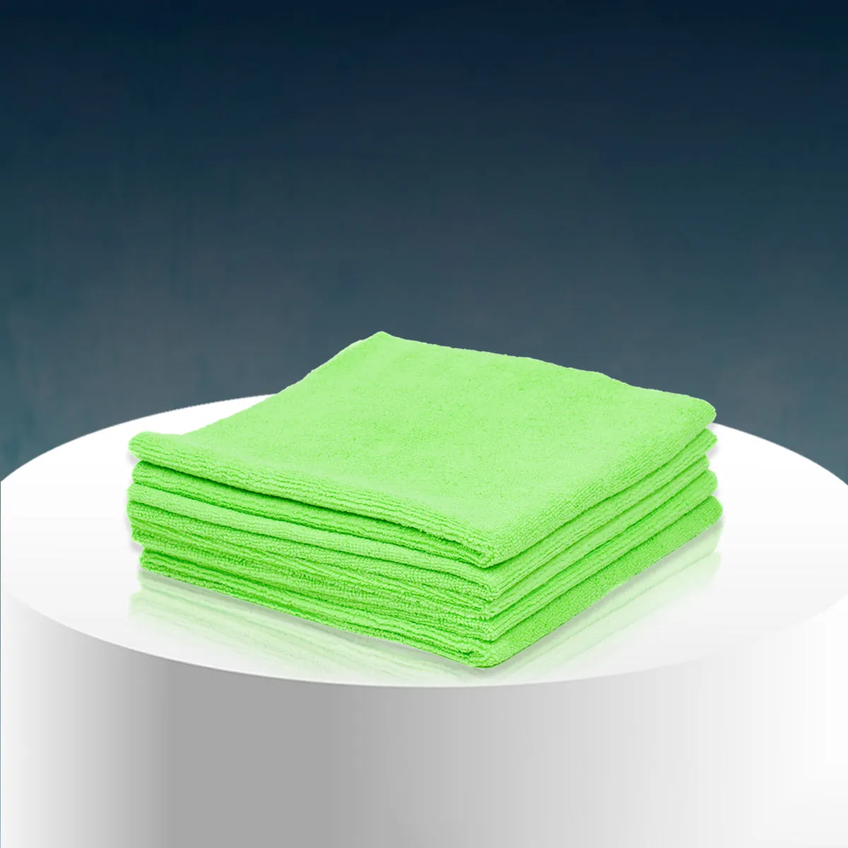 Poshlyf Microfiber Cloth Edgeless Ultrasonic Cut 40cm x 40cm Green 380 GSM