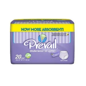 Prevail Disposable Underwear for Women - Classic Fit, SM/MED Full case of 80