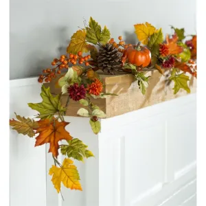 Pumpkins and Pine Cones Fall Garland,65j80
