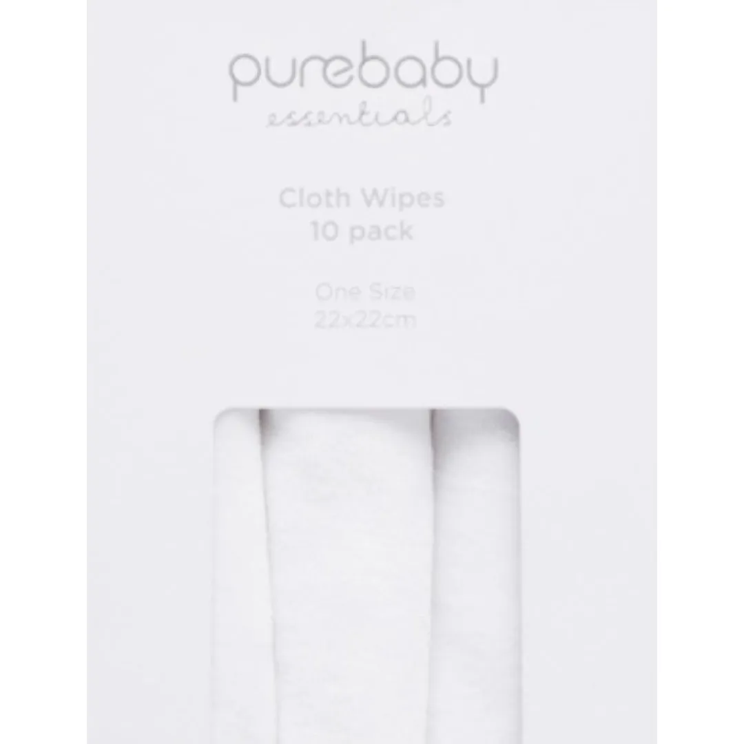 PureBaby - Cloth Wipes 10 Pack