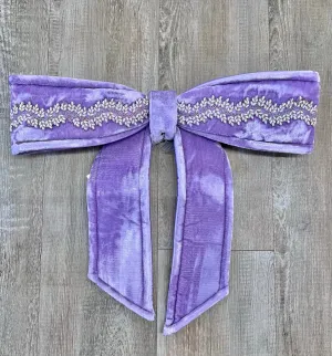 Purple Velvet Oversized Christmas Bow, Outdoor Christmas Bow, Commercial Christmas Bow, Weather Resistant, Purple Velvet Bow
