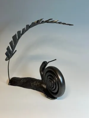 "SNAIL III" HAND FORGED METAL SCULPTURE