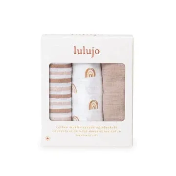 Receiving Blankets Minis For Baby By Lulujo - 3 Pack