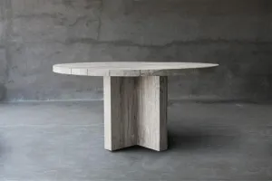 Reclaimed Teak Table T-Base Dining Table