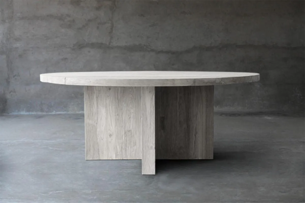 Reclaimed Teak Table T-Base Dining Table