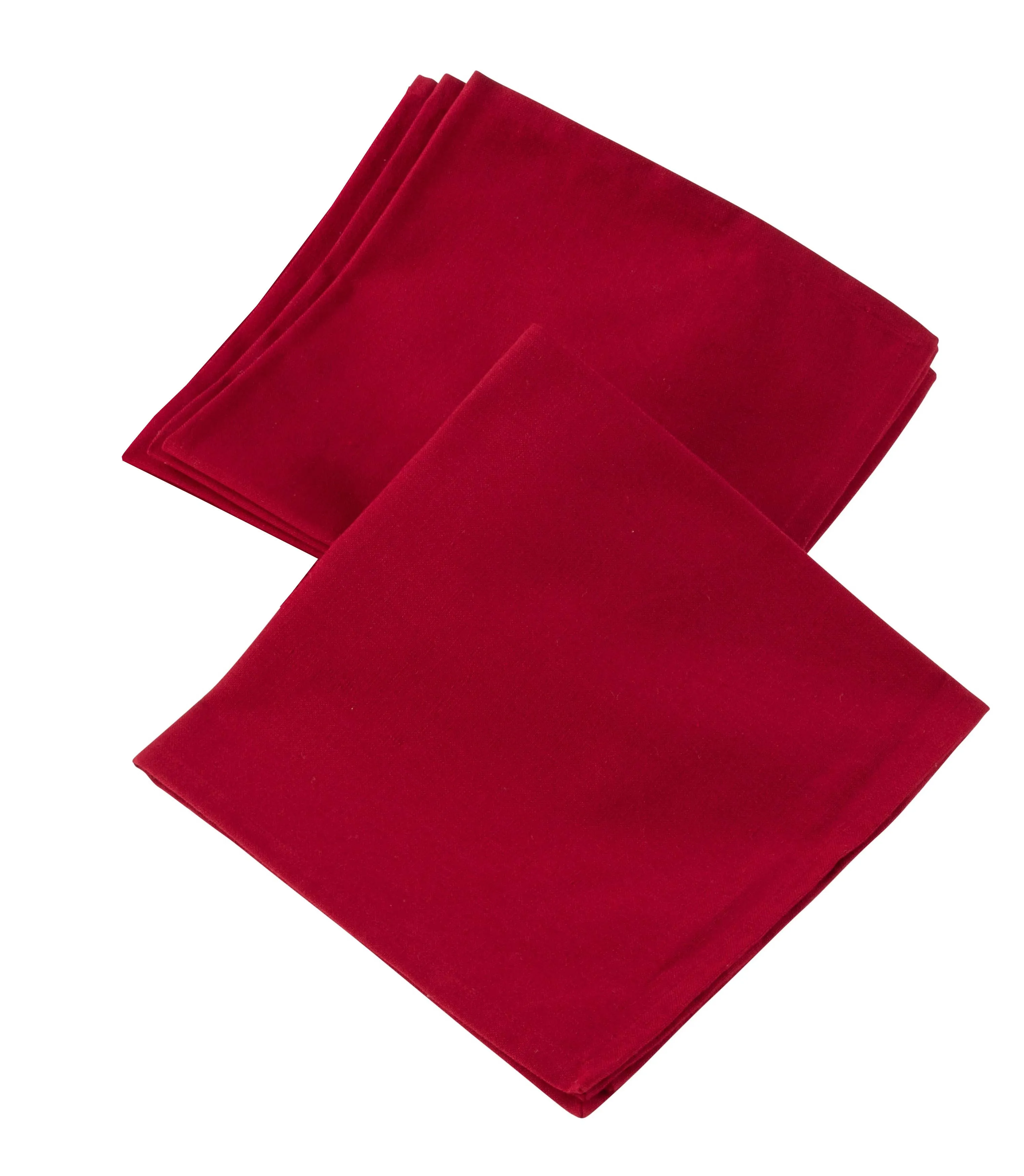 Red Cotton Dinner Napkins Set of 4